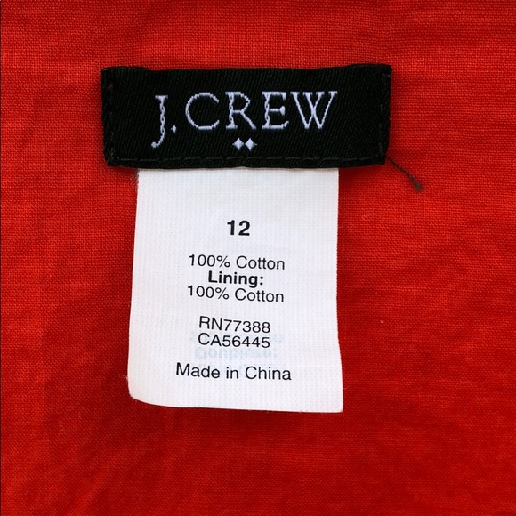 J Crew Factory Cotton Pleated V-Neck Orange 12 - Picture 6 of 6